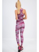 Amaranth patterned leggings H001 - Online store - Boutique